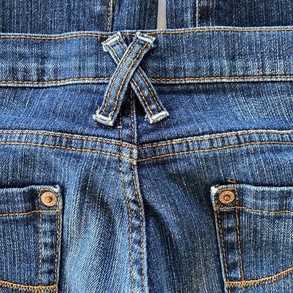 DKNY Ludlow Bootcut Distressed Jeans Stretch Whiskering Faded Mid Rise - Picture 15 of 15